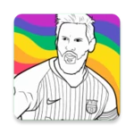 draw coloring football players android application logo